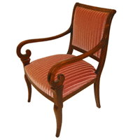Stuhl mit Streifendesign